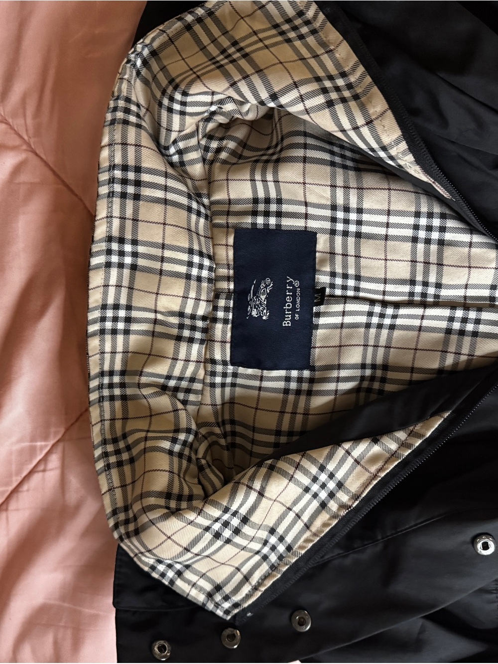 Burberry Black Trench Coat with Signature Check Lining - Picture 2 of 4